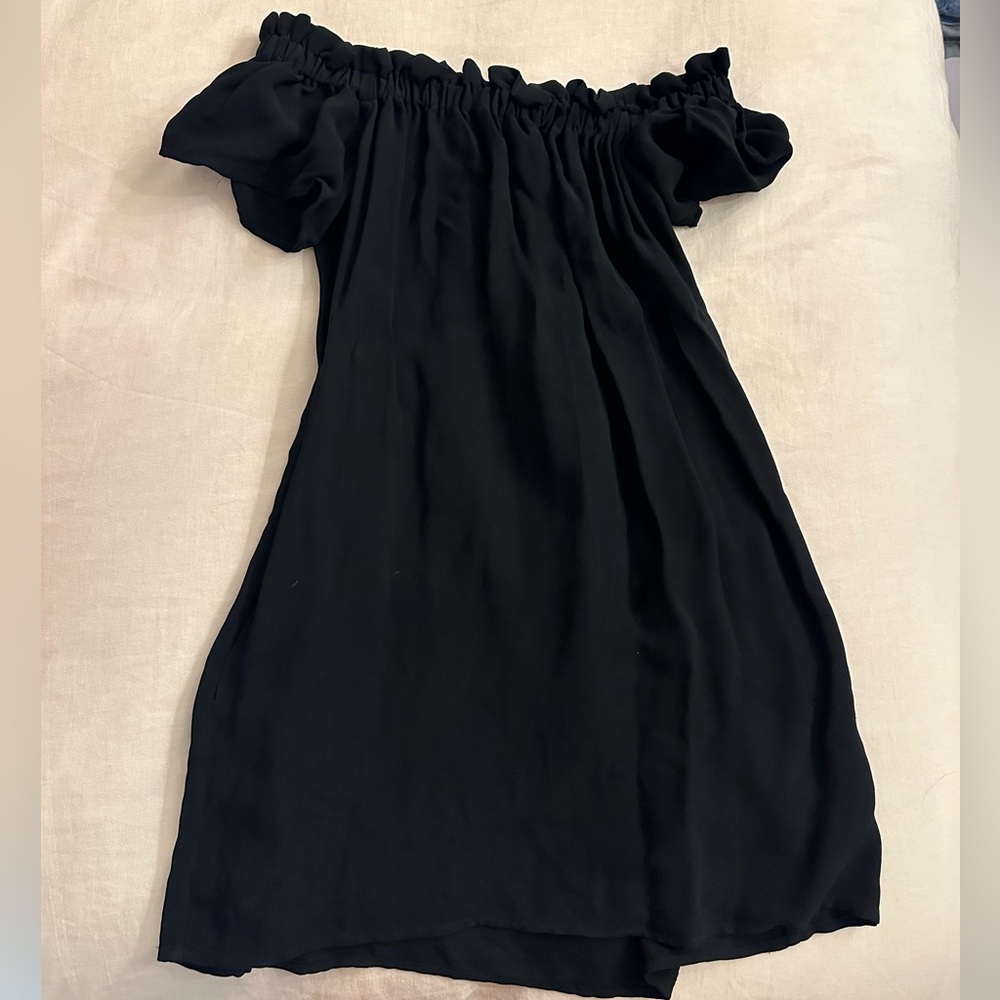 French connection black strapless dress